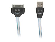 Cable de recarga Smiling Face para iPhone 3G/3Gs/4/4S Negro