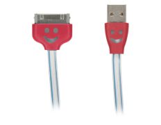 Cable de recarga Smiling Face para iPhone 3G/3Gs/4/4S Rojo