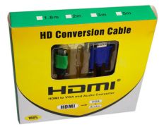 Adaptador HDMI/VGA con audio 5m