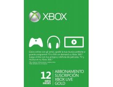 Tarjeta Prepago Xbox 360 Live Gold 12 meses