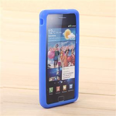 Durable Silicone Cover Case for Samsung Galaxy S II I9100 (Blue)