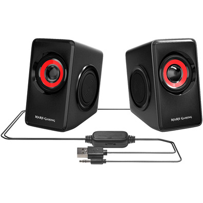 Altavoces Mars Gaming MS1 10W 2.0 Rojo