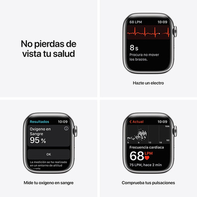 Apple Watch Series 7 GPS/Cellular 41 mm Caja de Aluminio en Plata/Correa Blanco