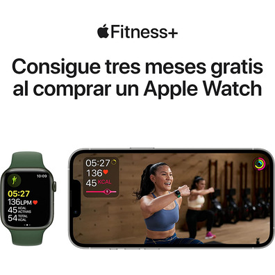 Apple Watch Series 7 GPS/Cellular 41 mm Caja de Aluminio en Plata/Correa Blanco