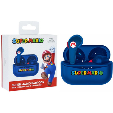 Auriculares Bluetooth OTL Super Mario (Azul)