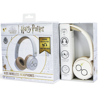 Auriculares OTL Kids Wireless Harry Potter Lightning Bold Scar White (Consolas/Smartphones)