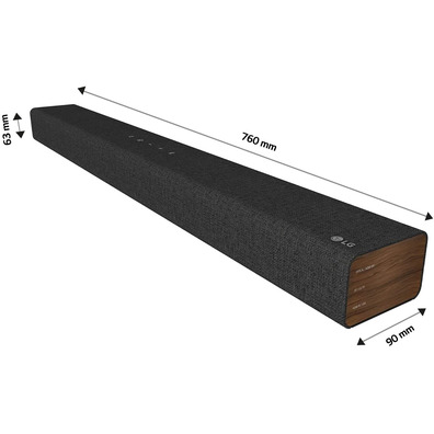 Barra de Sonido Bluetooth LG SP2 100W 2.1 Negra