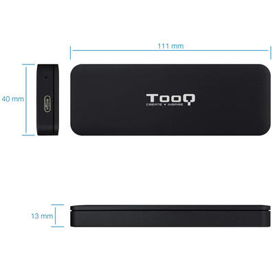 Caja Externa SSD M.2 NVMe PCIe TooQ USB-C LED