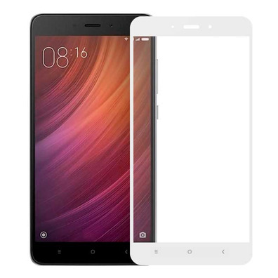 Cristal Templado Completo Curvo 5D - Xiaomi Redmi Note 4 Blanco