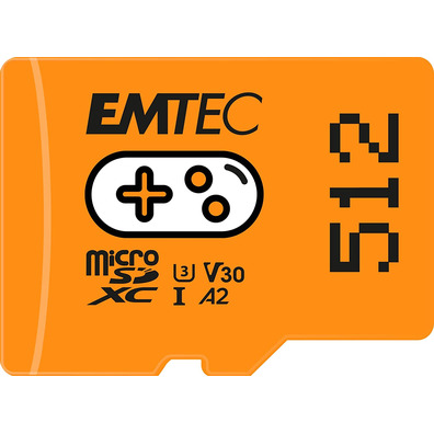 Emtec MicroSD XC UHS-1 U3 V30 A1 512GB Naranja Switch