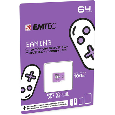 Emtec MicroSD XC UHS-1 U3 V30 A1 64GB Violeta Switch