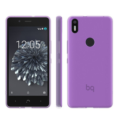 Funda Gummy BQ Aquaris X5 Plus Violeta