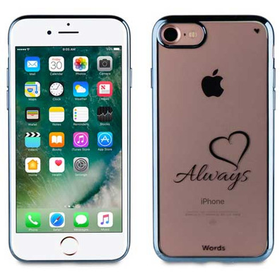 Funda TPU Transparente Love Always iPhone 7 Words