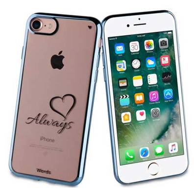 Funda TPU Transparente Love Always iPhone 7 Words