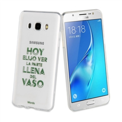 Funda TPU Transparente Vaso Samsung Galaxy J5 2016 Words