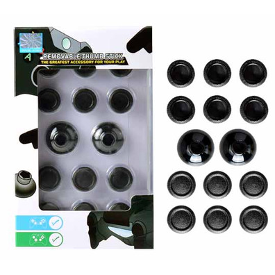 Kit Joysticks Intercambiables 14 en 1 (PS4/Xbox One) Project Design Negro