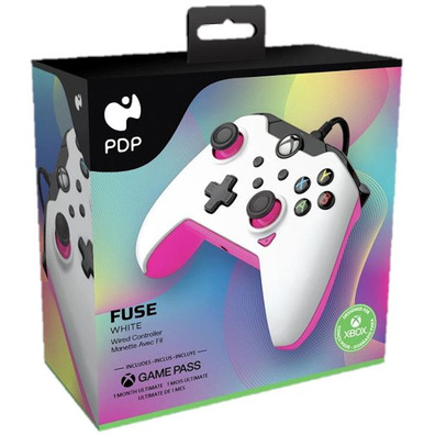 Mando PDP Wired Controller White Pink + 1 Mes Gamepass Xbox Series/Xbox One/PC