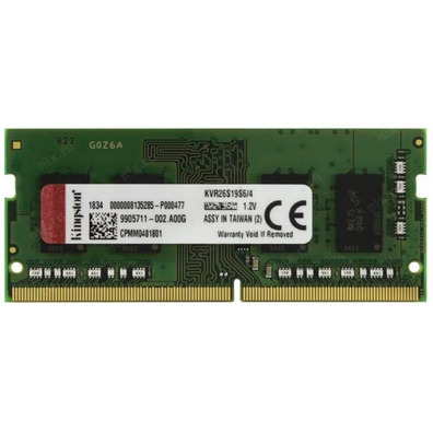 Memoria RAM Kingston KVR26S19S6/4 4GB DDR4 SODIMM