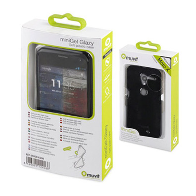 Funda Minigel Negra Muvit para Motorola Moto X