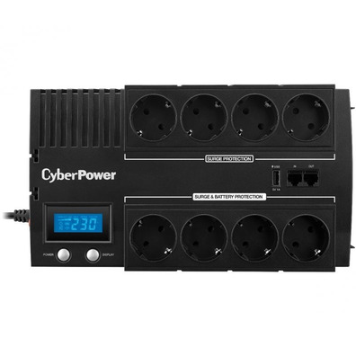 SAI Línea Interactiva Cyberpower BR1000ELCD 1000VA/600W 8*Schuko