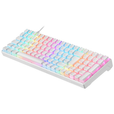 Teclado Gaming Mecánico Mars MKULTRA RGB Blanco Compacto 96%