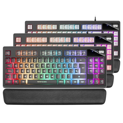 Teclado Mars Gaming MKAXES Black RGB