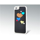 Carcasa protectora Corazones para iPhone 5 Negra