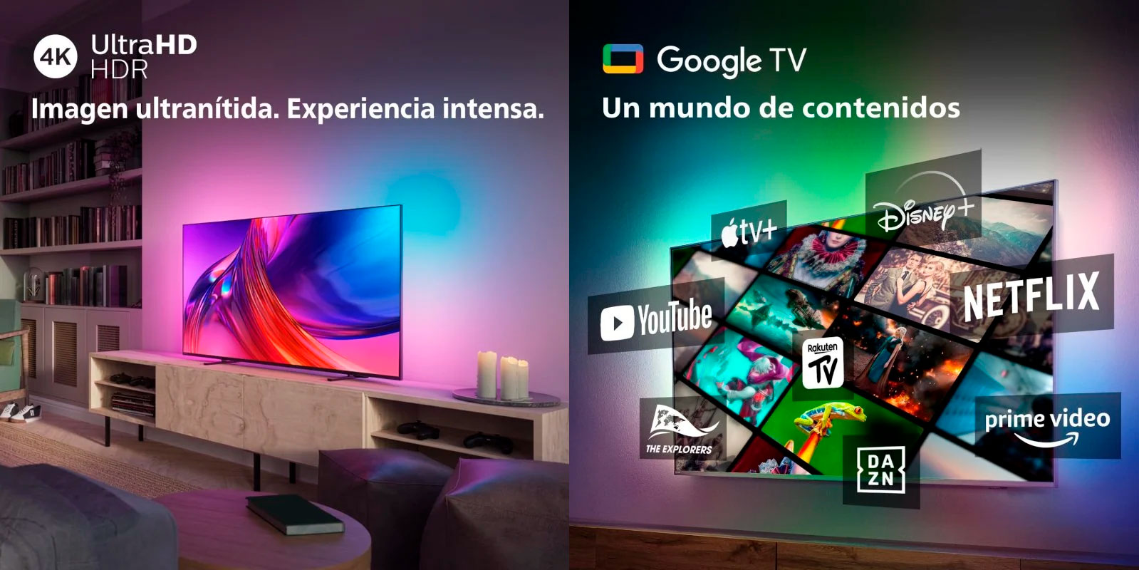 Televisor Philips 50pus8558 50'' UHD 4K Ambilight Google TV